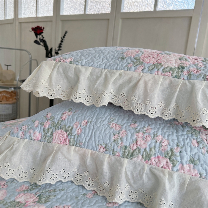 91家纺网 家纺一手货源 找家纺 佰织鑫家居（会员-5元） 2024新款全棉法式棉花床盖三件套 苏里南