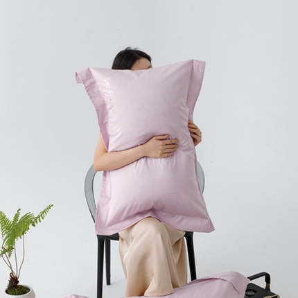 金奇达 2024新款轻氧水光天丝棉单枕套 石蕊紫
