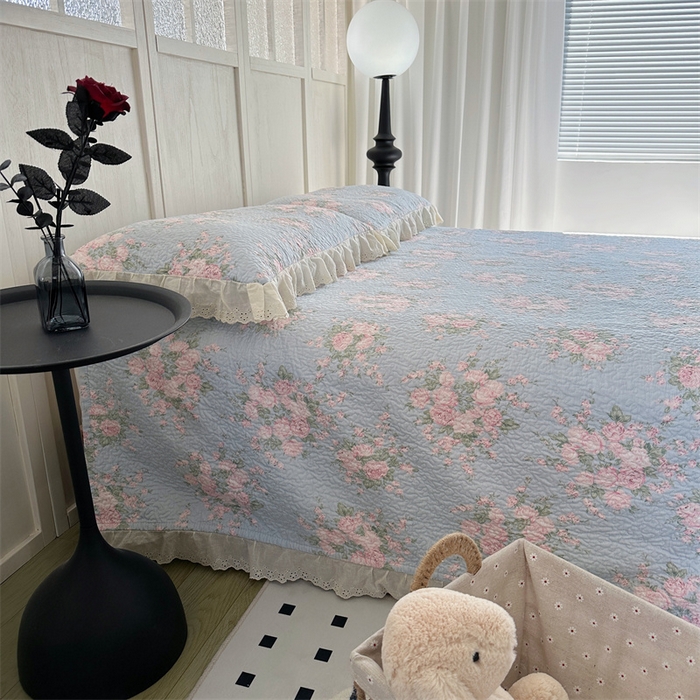 91家纺网 家纺一手货源 找家纺 佰织鑫家居（会员-5元） 2024新款全棉法式棉花床盖三件套 苏里南