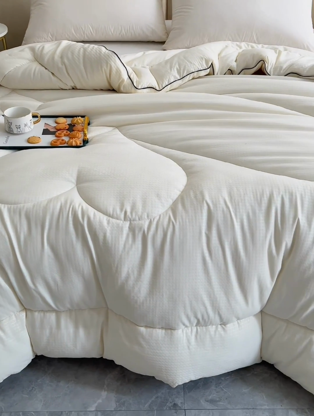 91家纺网 家纺一手货源 找家纺 居易简 2025新款直播华夫格大豆被纤维被冬被春秋被夏被被子被芯 贝拉熊