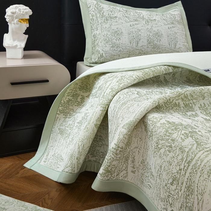 91家纺网 家纺一手货源 找家纺 （总）卡派 2024新款抑菌提花冰丝席-莫奈系列