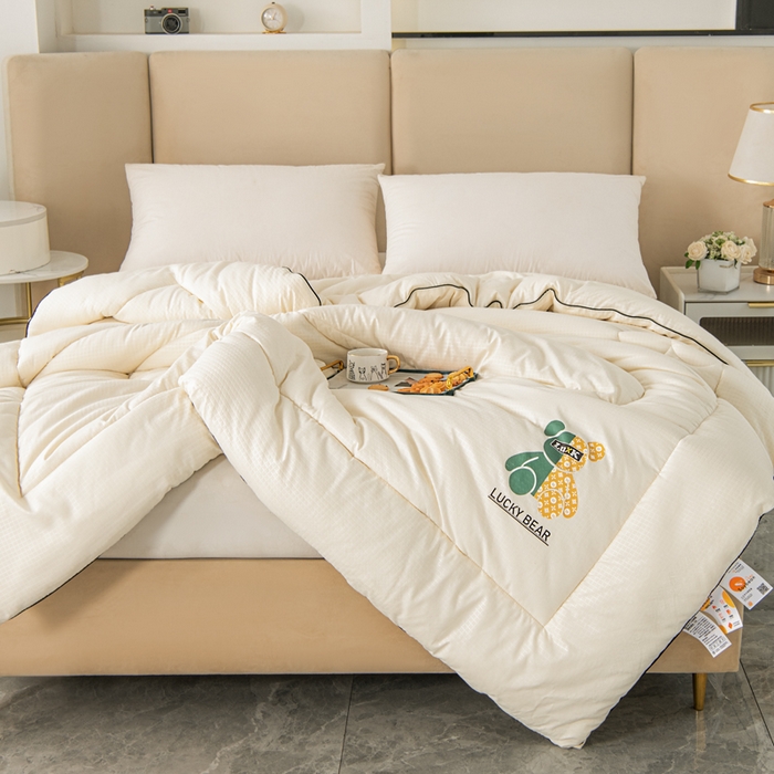 91家纺网 家纺一手货源 找家纺 （总）居易简 2025新款直播华夫格大豆被纤维被冬被春秋被夏被被子被芯