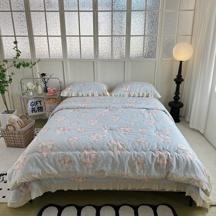 91家纺网 家纺一手货源 找家纺 （总）佰织鑫家居（会员-5元） 2024新款全棉法式床盖款春秋被四件套