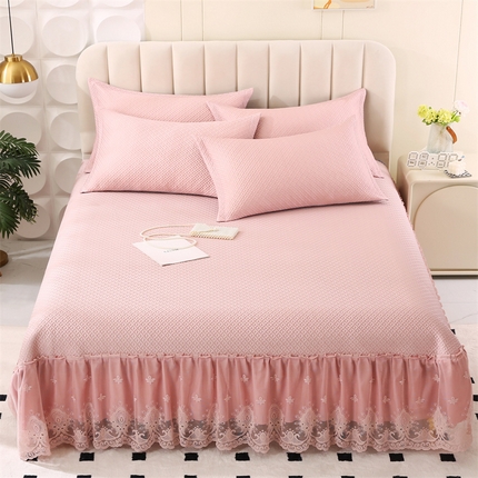 91家纺网 家纺一手货源 找家纺 （总）伊而梦 2024新款A类凉感冰豆豆床裙席-清欢