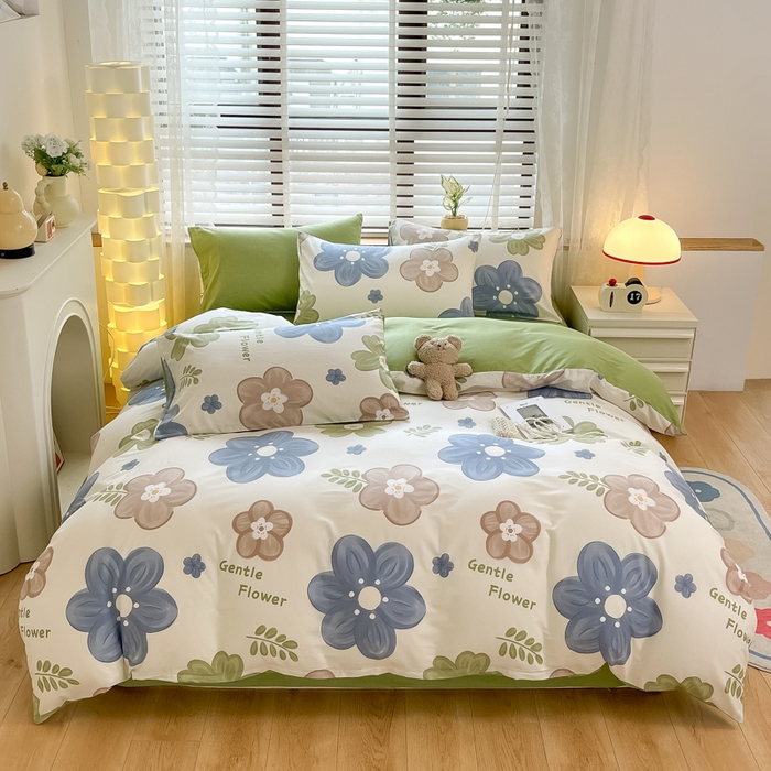 91家纺网 家纺一手货源 找家纺 宜家坊 2024新款12868全棉小清新四件套梦境