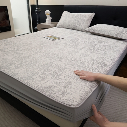 91家纺网 家纺一手货源 找家纺 （总）卡派 2024新款抑菌提花冰丝席-莫奈系列