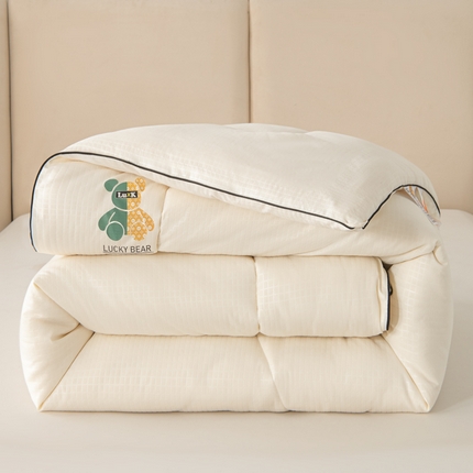 91家纺网 家纺一手货源 找家纺 居易简 2025新款直播华夫格大豆被纤维被冬被春秋被夏被被子被芯 贝拉熊