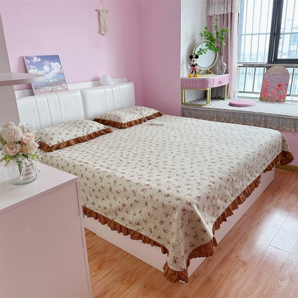 91家纺网 家纺一手货源 找家纺 （总）佰织鑫家居（会员-5元） 2024新款全棉法式棉花床盖三件套