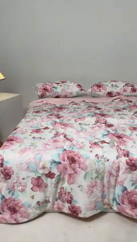 91家纺网 家纺一手货源 找家纺 佳居缘 发2024新款A类印花冰氨凉感夏被 盛世牡丹