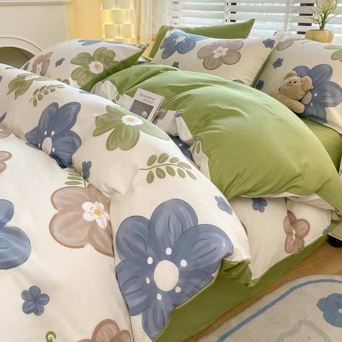 91家纺网 家纺一手货源 找家纺 宜家坊 2024新款12868全棉小清新四件套梦境