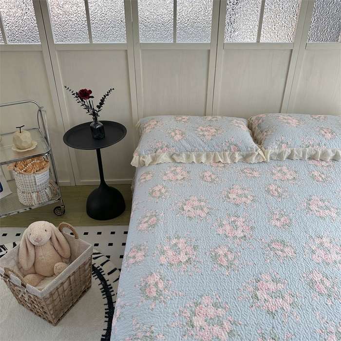 91家纺网 家纺一手货源 找家纺 佰织鑫家居（会员-5元） 2024新款全棉法式棉花床盖三件套 苏里南