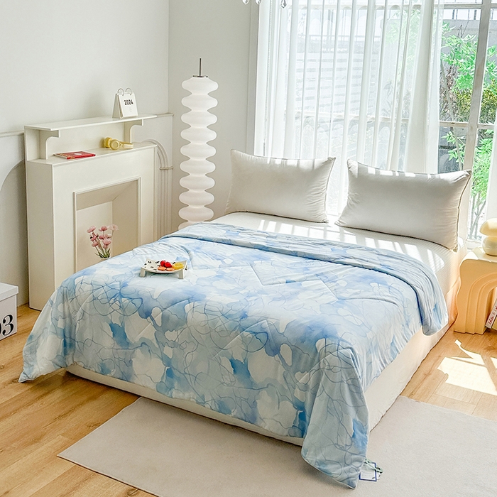 91家纺网 家纺一手货源 找家纺 佳居缘 2025新款A类全锦纶数码印花凉感夏被凉感丝夏被空调被 星梦