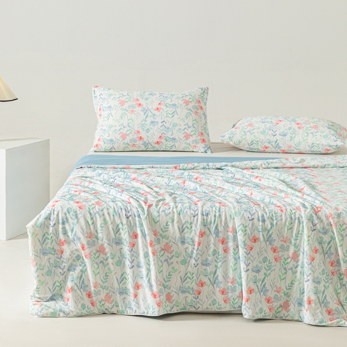 91家纺网 家纺一手货源 找家纺 佳居缘 发2024新款A类印花冰氨凉感夏被 花海