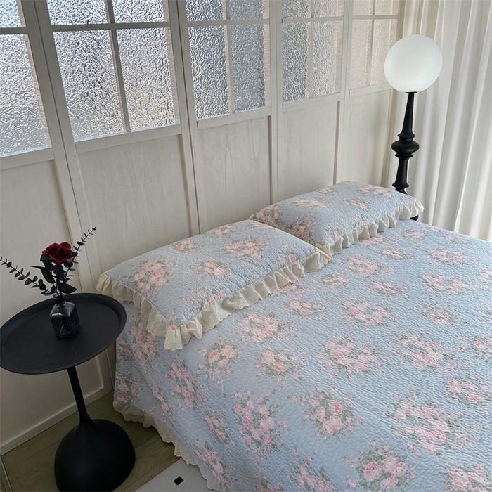 91家纺网 家纺一手货源 找家纺 佰织鑫家居（会员-5元） 2024新款全棉法式棉花床盖三件套 苏里南