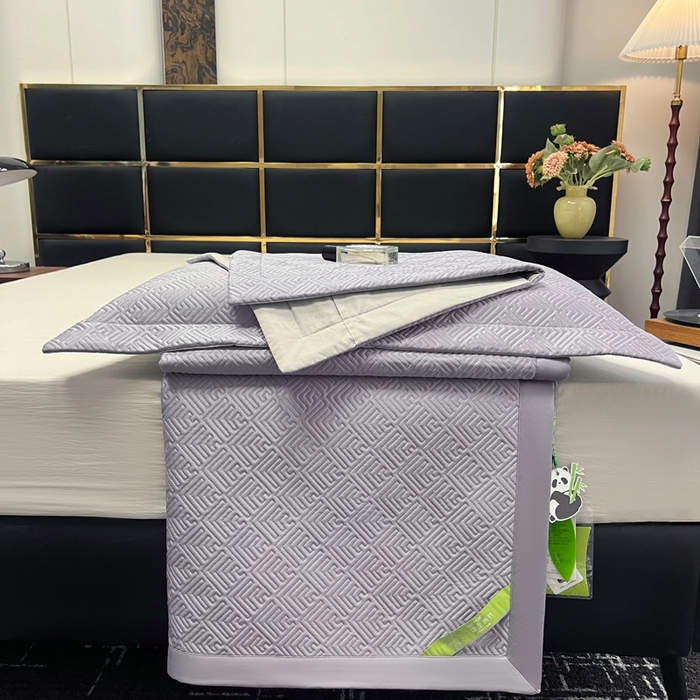 91家纺网 家纺一手货源 找家纺 桂雅居 2024新款竹纤维纳凉养生抑菌软凉席-逸生满竹（大客户微信私聊） 薄雾灰