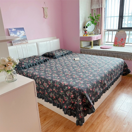 91家纺网 家纺一手货源 找家纺 佰织鑫家居（会员-5元） 2024新款全棉法式棉花床盖三件套 小美