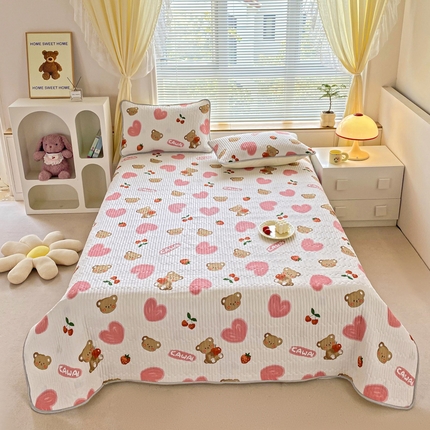 91家纺网 家纺一手货源 找家纺 （总）缦卡琳 2024新款有氧泡泡棉床盖系列