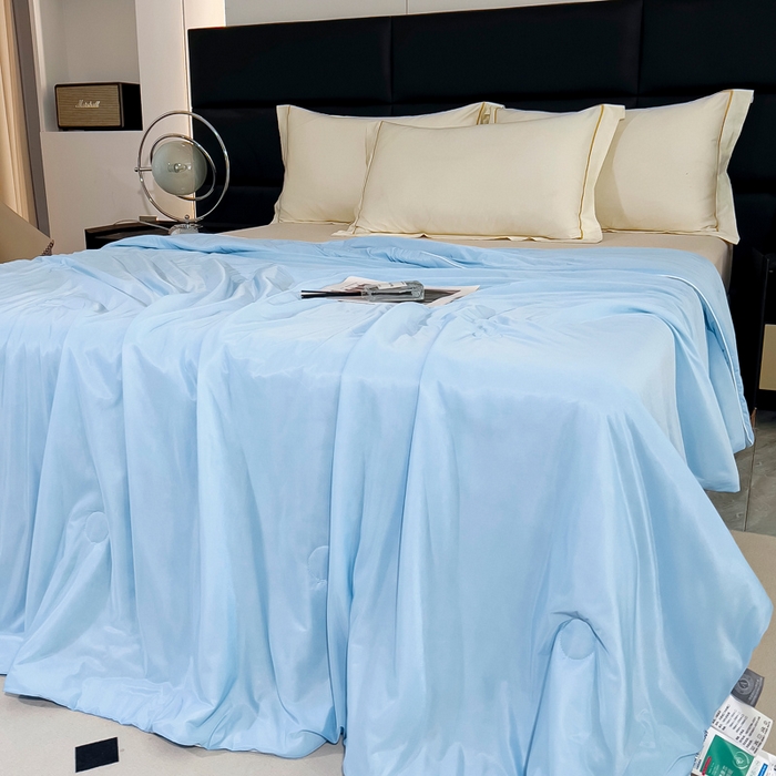 91家纺网 家纺一手货源 找家纺 （总）情煊家纺 2024新款纯色凉感丝夏被