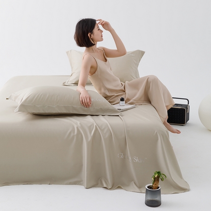 金奇达 2024新款轻氧水光天丝棉单床单 优雅咖