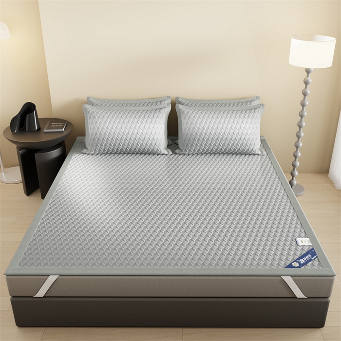 91家纺网 家纺一手货源 找家纺 伊被源 2024新款冰豆豆凉感PE软凉席--映象 映象-灰