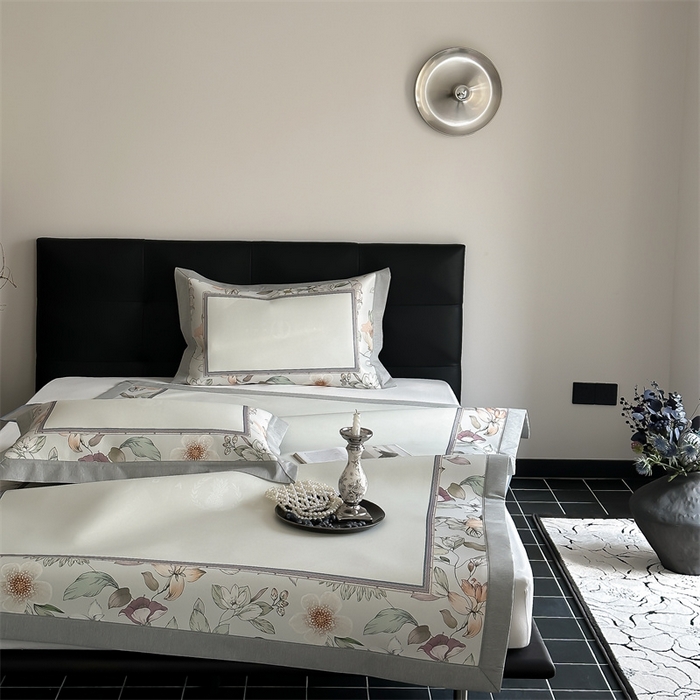 91家纺网 家纺一手货源 找家纺 三味舒屋 2026新款凉感抗菌防螨印花冰丝养生席手绘系列【花卉】床席款 晚芙