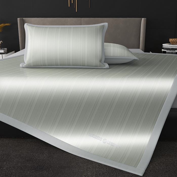 91家纺网 家纺一手货源 找家纺 伊被源 2024新款亲肤舒适品味生活凉感席 肌理灰