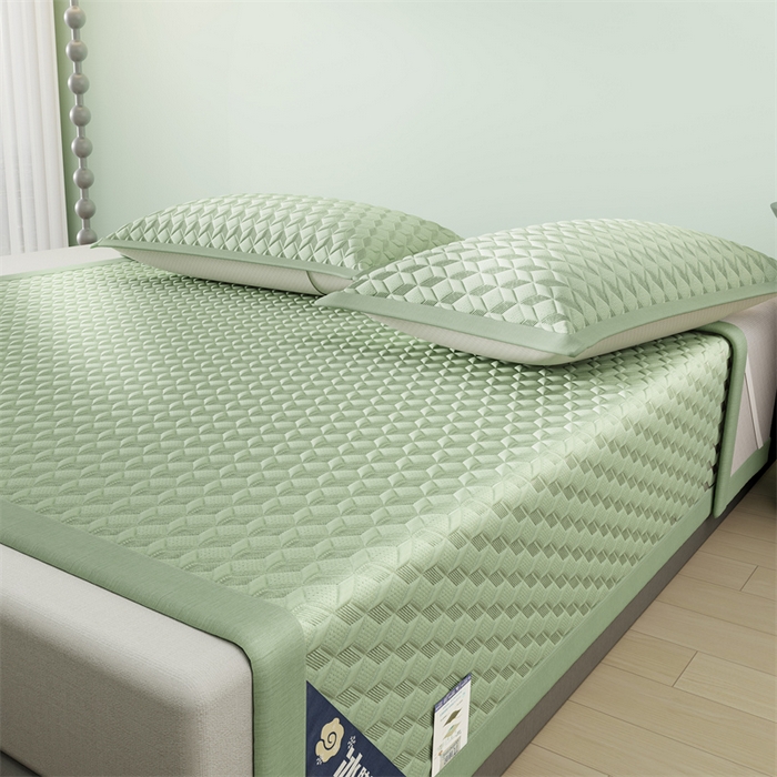 91家纺网 家纺一手货源 找家纺 伊被源 2024新款冰豆豆凉感PE软凉席--映象 映象-绿