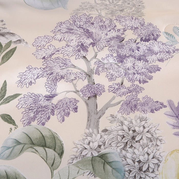 91家纺网 家纺一手货源 找家纺 富之航家纺 2024新款拼角宽边水洗天丝夏被四件套 叶知秋咖