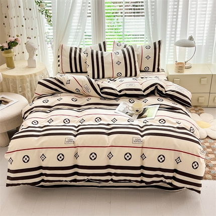 91家纺网 家纺一手货源 找家纺 多品家纺 2024年直播爆款12868全棉四件套 清香花田