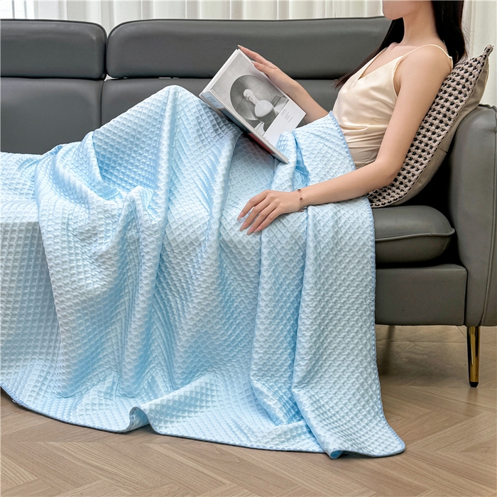 91家纺网 家纺一手货源 找家纺 伊被源 2024新款A类多功能抗菌夏凉被 冰幻兰