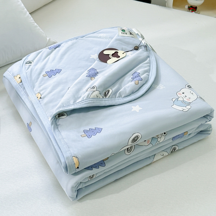 91家纺网 家纺一手货源 找家纺 葡萄家 2024新款A类母婴级大豆纤维牛奶丝针织棉夏凉被 小狗日记