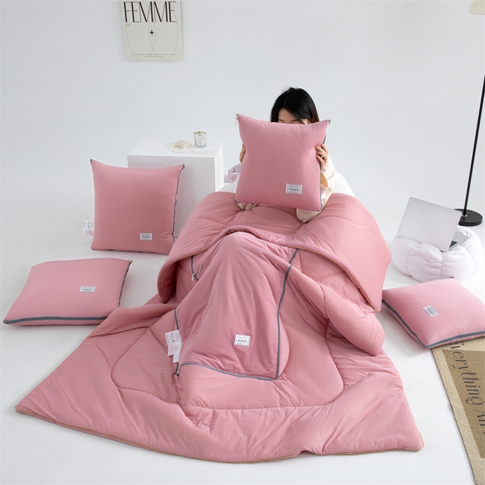 91家纺网 家纺一手货源 找家纺 （总）照世 2024新款凉感丝贴布绣抱枕被