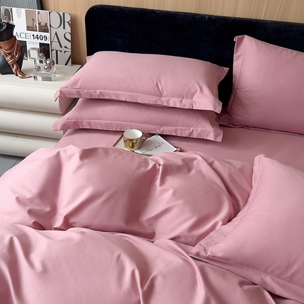 91家纺网 家纺一手货源 找家纺 兜兜 2024新款全棉13376纯色枕套可定制定做 暖豆沙