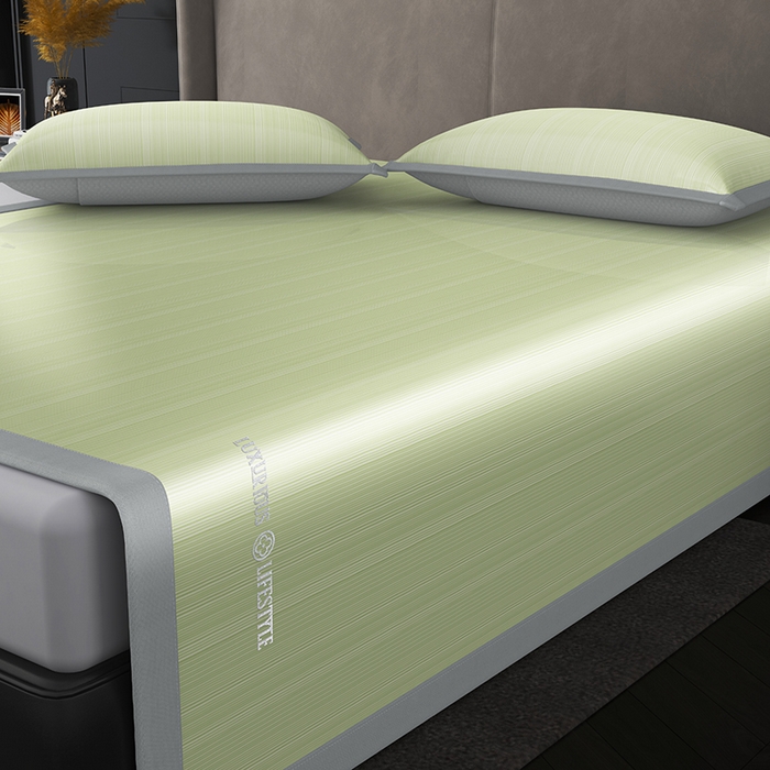 91家纺网 家纺一手货源 找家纺 伊被源 2024新款亲肤舒适品味生活凉感席 水晶绿