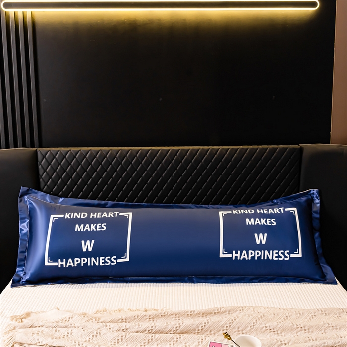 91家纺网 家纺一手货源 找家纺 梦舒羽2025新款可水洗冰丝双人枕套凉爽枕头套枕芯套 开心一刻