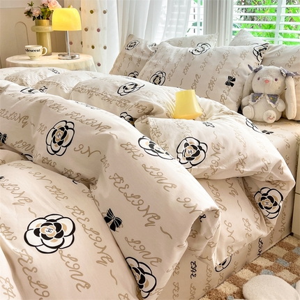 多品家纺 2024年直播爆款12868全棉四件套 莱卡时尚