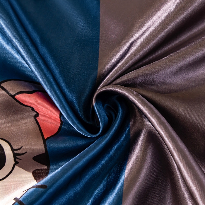 91家纺网 家纺一手货源 找家纺 梦舒羽2025新款可水洗冰丝双人枕套凉爽枕头套枕芯套 招财小猫