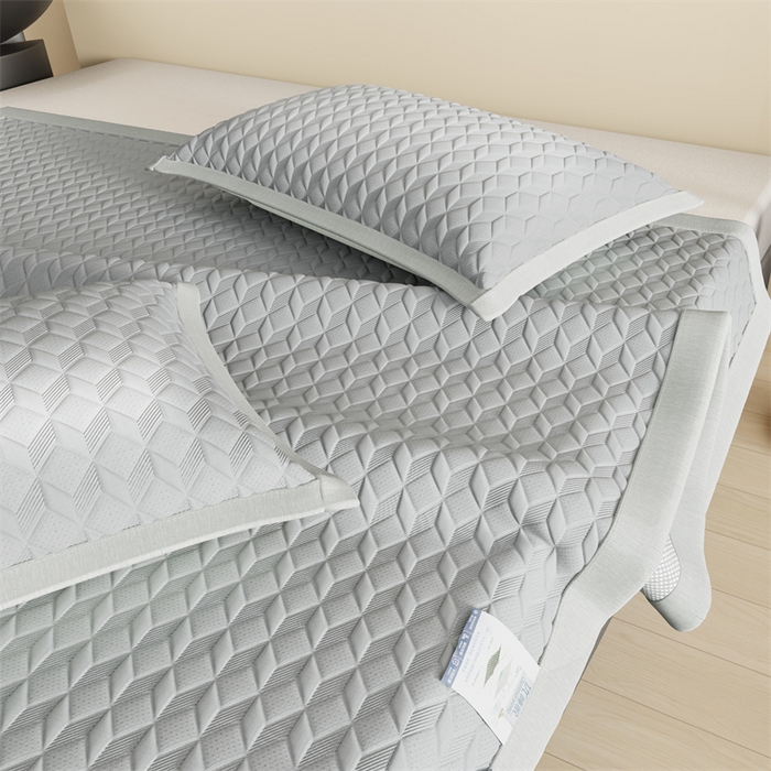 91家纺网 家纺一手货源 找家纺 伊被源 2024新款冰豆豆凉感PE软凉席--映象 映象-灰