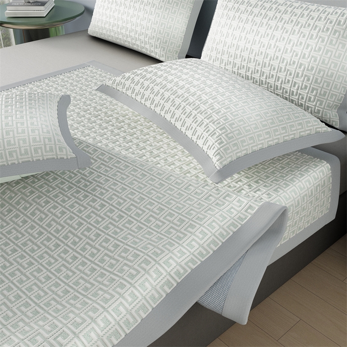 91家纺网 家纺一手货源 找家纺 伊被源 2024新款冰豆豆凉感PE软凉席--迷宫 迷宫-灰