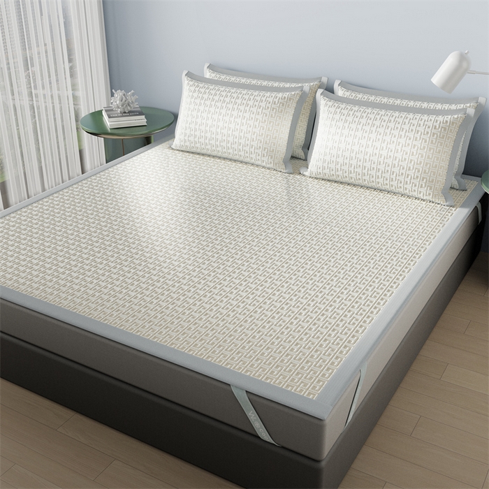 91家纺网 家纺一手货源 找家纺 伊被源 2024新款冰豆豆凉感PE软凉席--迷宫 迷宫-黄