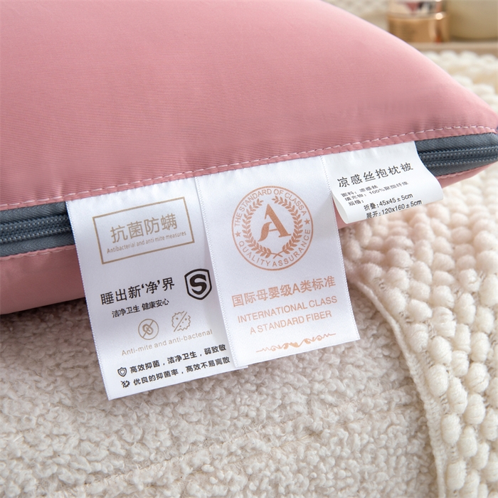 91家纺网 家纺一手货源 找家纺 （总）照世 2024新款凉感丝贴布绣抱枕被