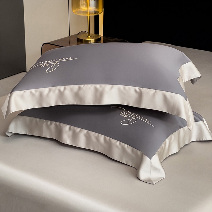 91家纺网 家纺一手货源 找家纺 瑞驰家纺 2024新款60兰精天丝四件套-罗莎琳 暮云灰