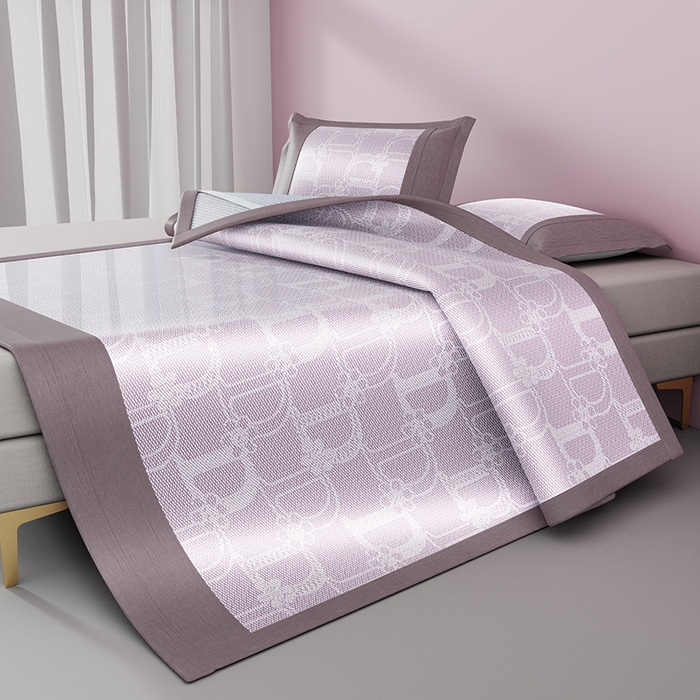 91家纺网 家纺一手货源 找家纺 伊被源 2024新款抗菌水洗绣花冰丝席--迪斯尼 迪斯尼-冰清紫