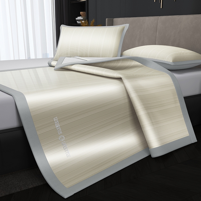 91家纺网 家纺一手货源 找家纺 伊被源 2024新款亲肤舒适品味生活凉感席 梦境黄