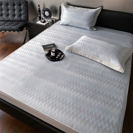 91家纺网 家纺一手货源 找家纺 （总）三味舒屋 2025新款轻奢主义抗菌防螨凉感提花冰丝养生席床笠款