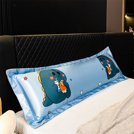 91家纺网 家纺一手货源 找家纺 （总）梦舒羽2025新款可水洗冰丝双人枕套凉爽枕头套枕芯套