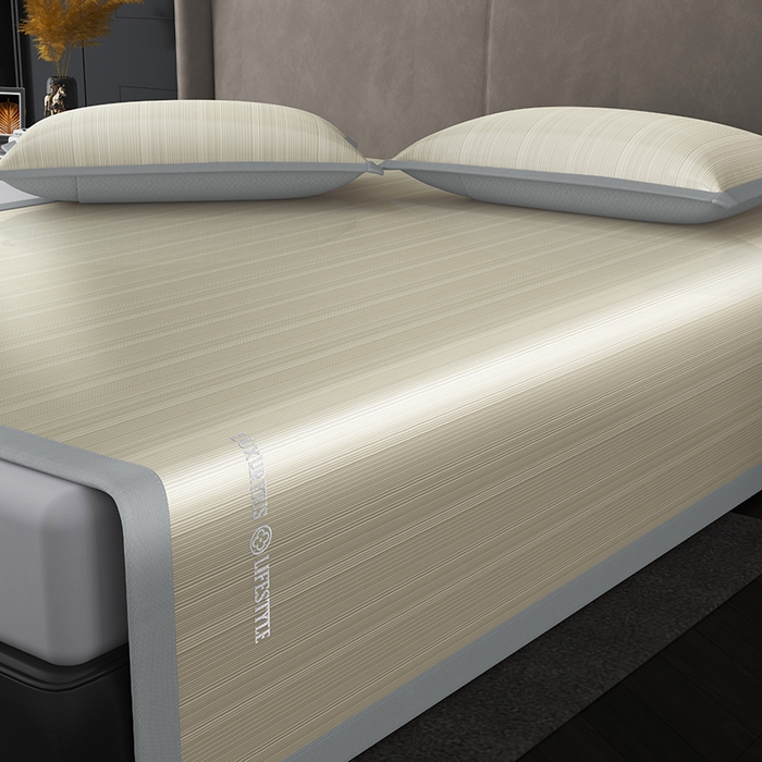 91家纺网 家纺一手货源 找家纺 伊被源 2024新款亲肤舒适品味生活凉感席 梦境黄