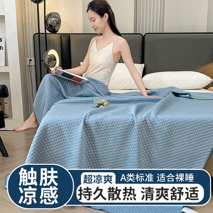 91家纺网 家纺一手货源 找家纺 伊被源 2024新款A类多功能抗菌夏凉被 冰雾兰