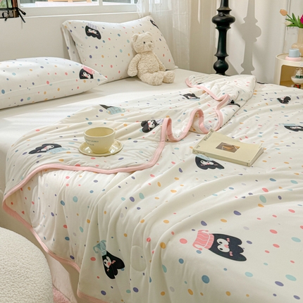 葡萄家 2024新款A类母婴级大豆纤维牛奶丝针织棉夏凉被 奇趣豆豆