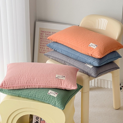 （总）她喜爱枕头枕芯 2024新款韩式水洗棉简约全荞麦枕头枕
